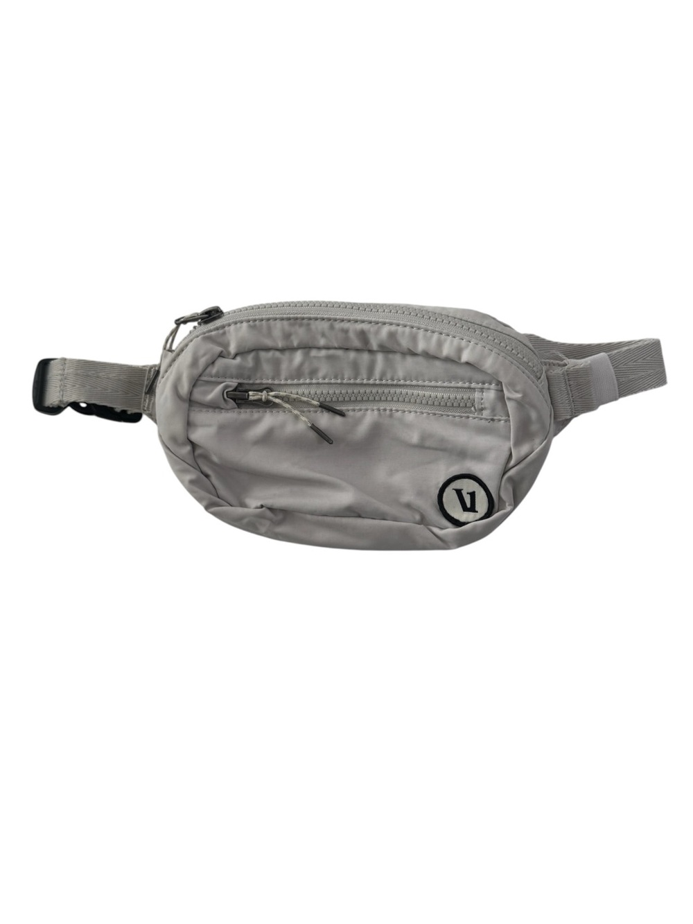 Vuori Hip Pack zip pocket light gray adjustable #NE338
